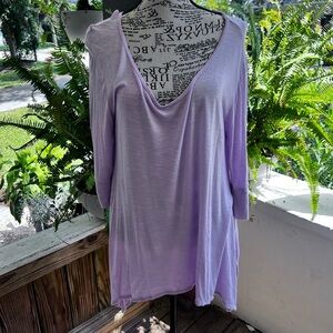 Chris & Carol Lavender V-Neck Tunic
